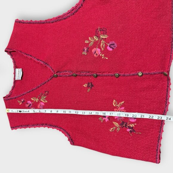 Vintage Napa Valley Womens XL Sweater Vest Wool Blend Cable Knit Cottagecore - Picture 7 of 8